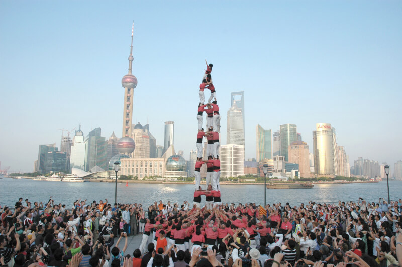 La Colla Vella dels Xiquets de Valls a Shanghai