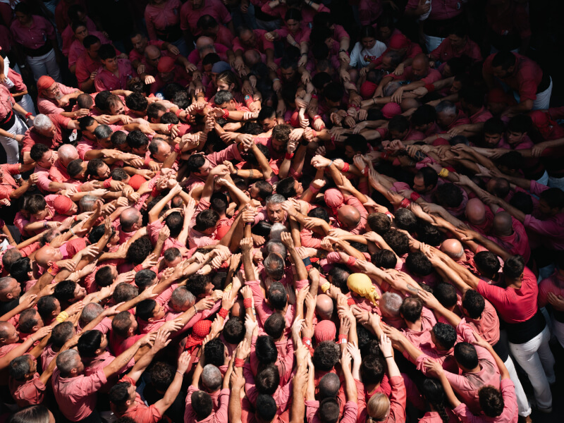 Pinya de la Colla Vella dels Xiquets de Valls