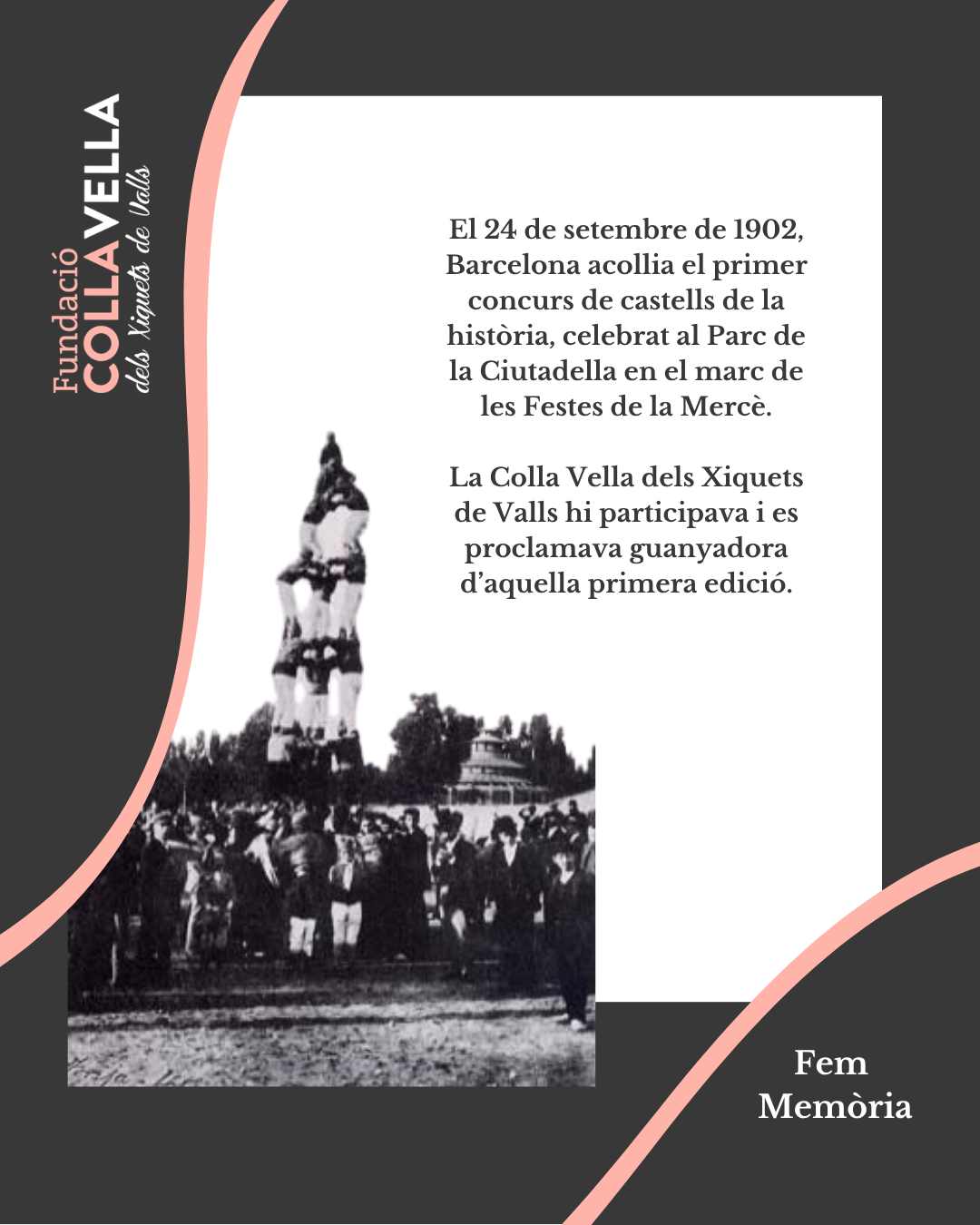 Actualment esteu veient Efemèride 1r Concurs de Castells