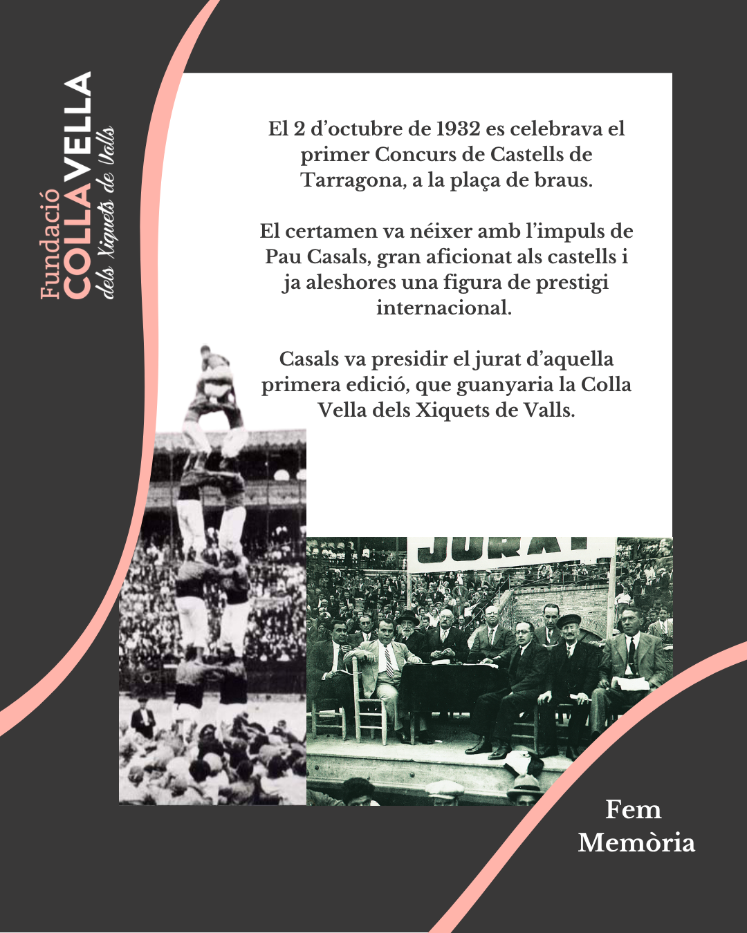 Actualment esteu veient Efemèride 1r Concurs de Castells de Tarragona